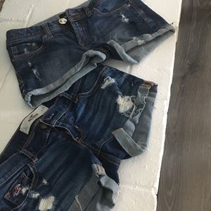 2 pairs of jean shorts